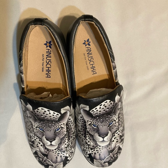 Anuschka Leather Clog - Cleopatras Leopard - Size 7 - Picture 6 of 9